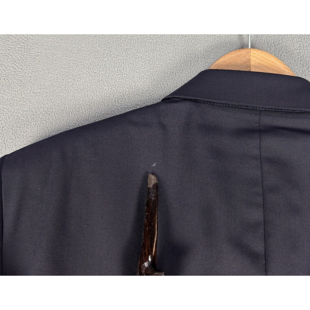 Jos A Bank Blazer Jacket Mens 43 R Blue Metal Button Double Breasted Peak Lapel - Picture 2 of 12
